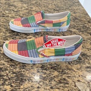 Vans Kids Colorful Pride Slip-On Sneakers